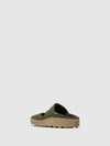 Round Toe Mules CANU MILITARY GREEN